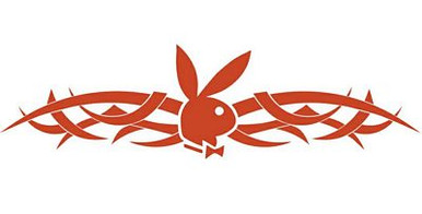 Playboy Tribal Back Window Graphic