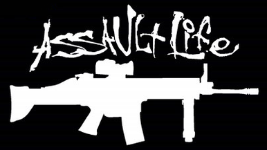 assault life die cut gun decal