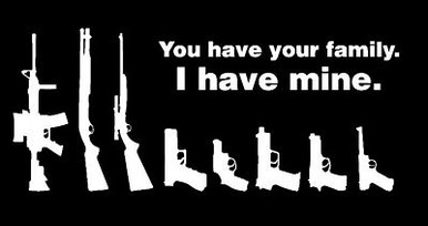 Gun Family Diecut Decal 2