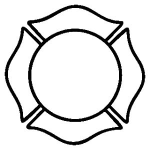 Firefighter Maltese Cross Diecut Decal