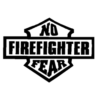 Firefighter no fear decal 829a