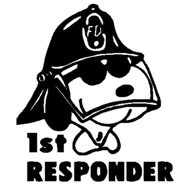 Fireman Snoopy decal 720