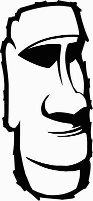 Tiki Head Indian Tribe Decal