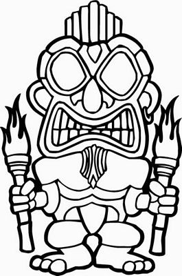 Tiki Indian Decal 3