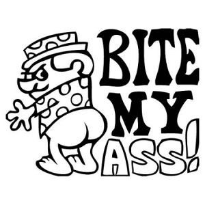 Bite My Ass Funny Decal