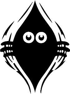 Evil Peeping Peek Boo Monster Funny Sticker 2