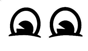 Eyes funny car decal