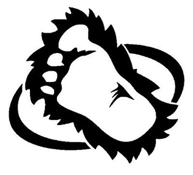 Furry Footprint Window Decal