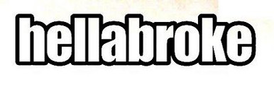 Hellabroke vinyl decal stickers PAIR