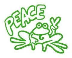 Peace Frog Decal