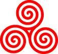 triple spiral funny decal