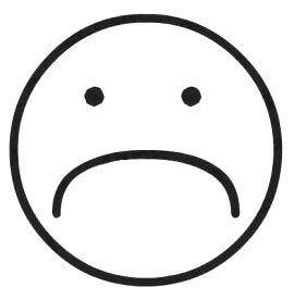 Sad Smiley Diecut Decal