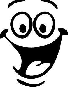 smiley face diecut decal