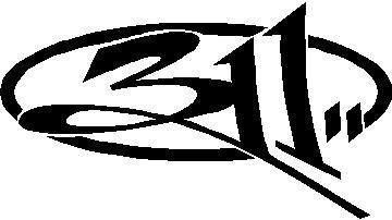 311 logo die cut music decal