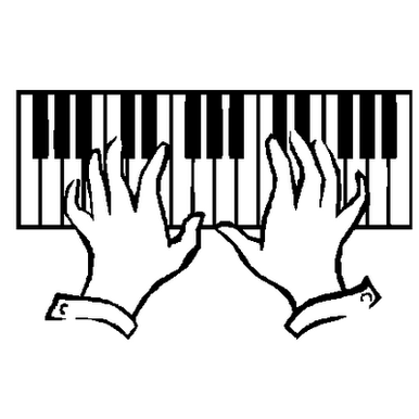 Hands on Piano Decal 990