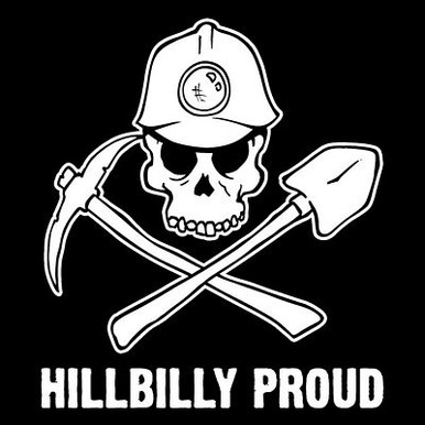 HILLBILLY PROUD CROSSBONE MINER DECAL