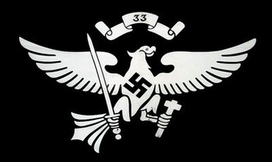 hitler youth 33rd troop nazi die cut decal