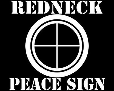 redneck peace sign redneck humor diecut decal
