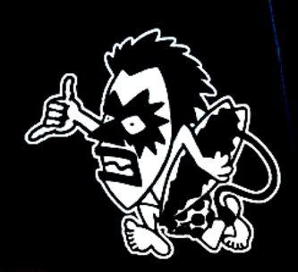 Tiki Surf Dude Decal Sticker
