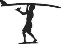 Surf Guy Die Cut Vinyl Decal