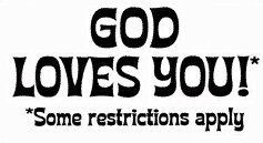 God Loves You Decal 1864