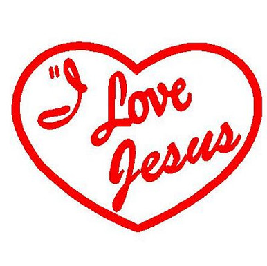 I Love Jesus Decal 20s