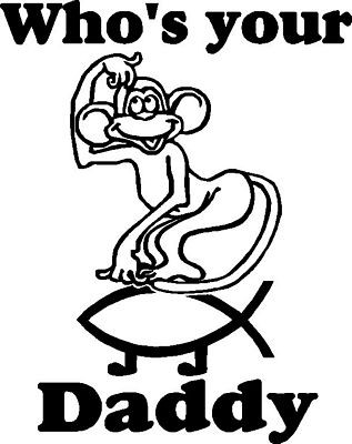 Whos Your Daddy Fish Die Cut Vinyl Decal Sticker