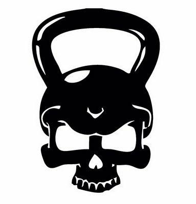 SKULL BEACH BARBELL car sticker crossfit