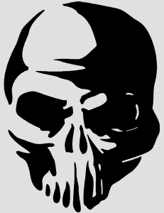 Skull Shadow Sticker 1835