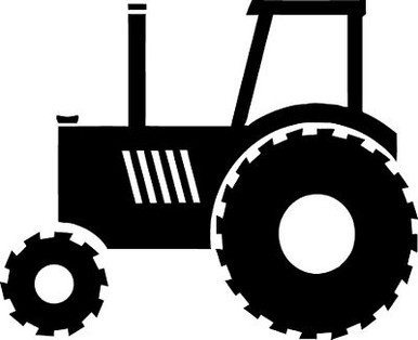 tractor die cut vinyl decal sticker