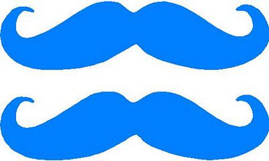 Mustache Sticker Set Style 1 Large