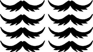 Mustache Sticker Set Style 5