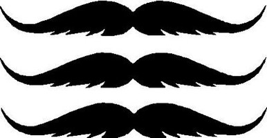 Mustache Sticker Set Style 6 Large.eps