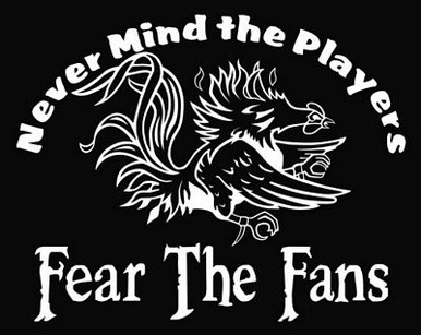 Fear The Fans South Carolina Gamecocks Die Cut Vinyl Decal Sticker