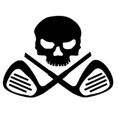 Golf Crossbones Sticker