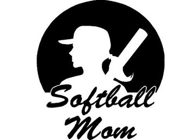 Softball Mom 2 Adhesive Vinyl Decal