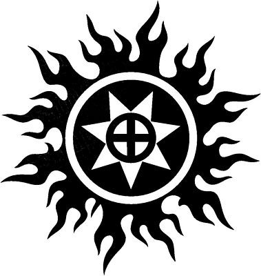 tribal art die cut sticker
