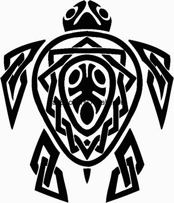 tribal turtle decal