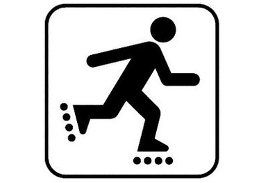 Roller Blading Car Decal