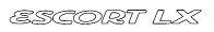 Ford Escort LX Diecut Adhesive Vinyl Decal Sticker