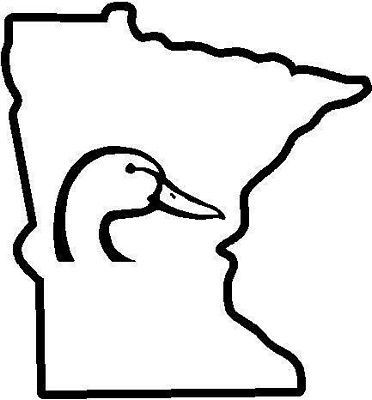 duck hunting Minnesota ANY STATE OUTLINE Duck hunting decal