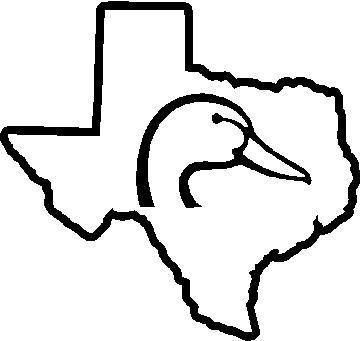 duck hunting texas ANY STATE OUTLINE diecut decal