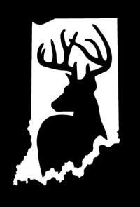 Indiana ANY STATE Whitetail Deer Hunting Window Decal
