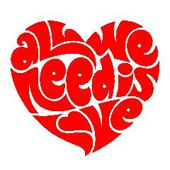 All We Need Is Love HEART Diecut Car Window Decal