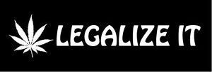 Legalize It Diecut Weed Decals PAIR