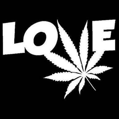 marijuana love decal sticker