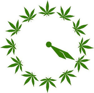 POT CLOCK 420 DECAL WEED MARIJUANA