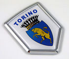 Italy Torino Turin Italy 3D Flag Car Chrome Emblem