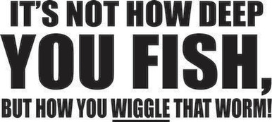 Deep Fish Wiggle Worm Decal