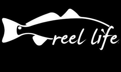 reel life die cut fishing vinyl decal